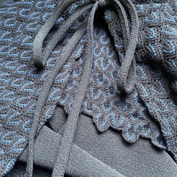 See By Chloé crepe knit top with crocheted bell sleeves. NWOT - Picture 4 of 4